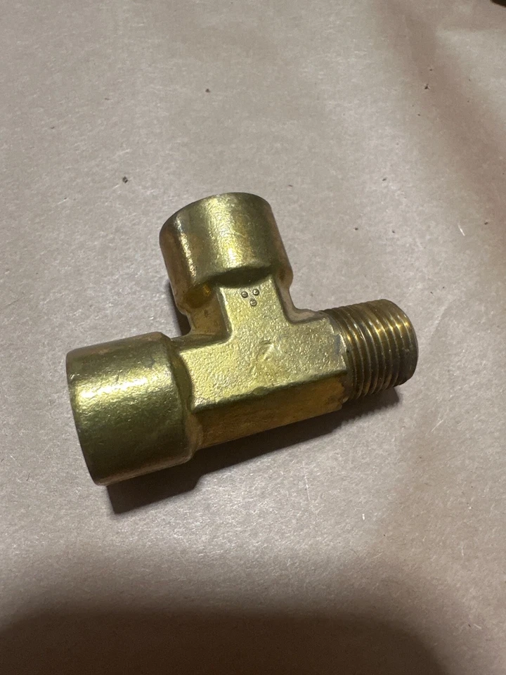 3/8” NPT Brass Street Tee – Forged - NOS – BIG Volume Discounts Listed - Image 1 of 3