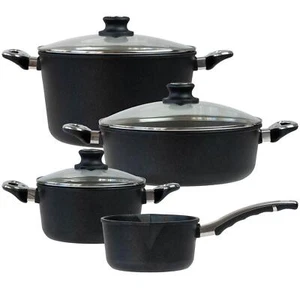 BAF Aluguss Topfset Induktion 7-tlg. Bratentopf 20 + 28 cm Gemüsetopf Stieltopf - Bild 1 von 10