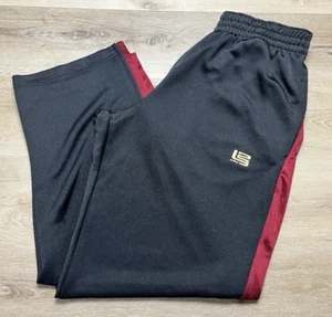 Nike Lebron James Black and Maroon Sweatpants Athletic Pants Men's XL, Gold Logo - Picture 1 of 17