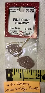Adorno artesanal de fibra miniatura vintage de Halloween par de piñas nuevo nuevo en stock - Imagen 1 de 7