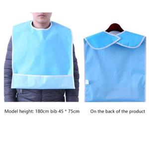 Adult Bib Protector Bibs Mealtime Waterproof Eating Clothing Apron Reusable Bib) - Picture 1 of 14