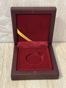 Hochwertige Münzschatulle Münzbox Mahagoni Holz 9x9x3,5 cm Magnetverschluss - Bild 1 von 2