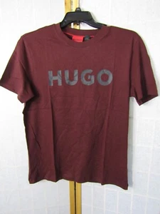 NWT Hugo Boss Dulivio Dk Red Classic Short Sleeve T-Shirt Men's Size S - Picture 1 of 5