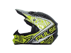 CASCO PULSE TORNADO GIALLO ADULTO MOTOCROSS MX ENDURO QUAD OFF ROAD - Foto 1 di 3
