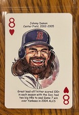 Johnny Damon - Hero Decks caricature playing card - Boston Red Sox