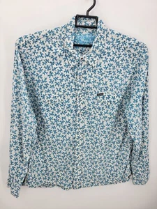 Southern Thread Western Hemd Herren XXL Blau Blumen Perlen Druckknopf Rockabilly Cowboy - Bild 1 von 11