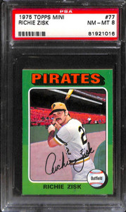 1975 TOPPS MINI #77 RICHIE ZISK PSA 8 81921016
