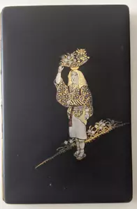 Vintage Japanese Woman Damascene Cigarette Case/Box. Amita Kyoto - Picture 1 of 7