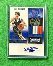 ISAIA CORDINIER AUTO ROOKIE INTERNATIONAL CARD 2016 PANINI CONTENDERS DRAFT PICK