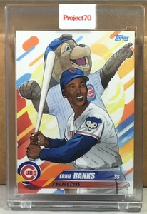 TOPPS PROJECT 70 #48 ERNIE BANKS CHICAGO CUBS by QUICCS Print Run 4195 - Picture 1 of 3