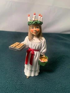10" St. Lucia Figure CANDY DESIGN of Norway Inspired by Carl Larsson HTF - Picture 1 of 15