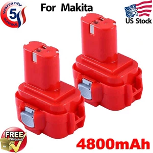2Pack For Makita 9.6 Volt 4.8Ah NiMh Battery 9100 9120 9122 9133 9134 9135 6222D - Picture 1 of 12