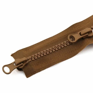 Chunky Jacket Metal Zipper Open Ended DIY Sewing Double Slider Two-Way Long - Picture 1 of 27