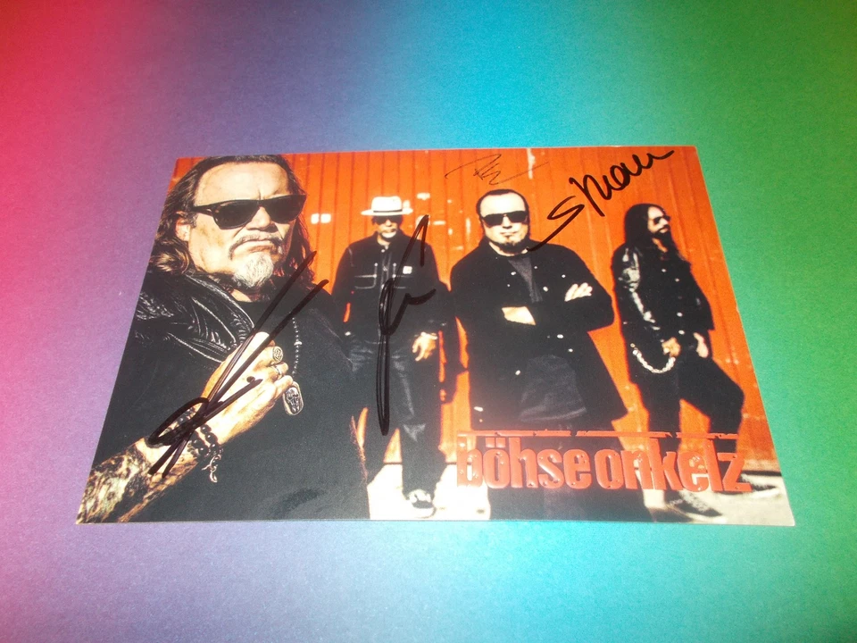 Böhse Onkelz  Deutsch Rock  signed signiert  Autogramm auf  Autogrammkarte - Bild 1 von 1