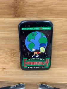 Disneyland Jiminy Cricket Earth Day Environmentality 1994 2,75" botón rectangular - Imagen 1 de 2