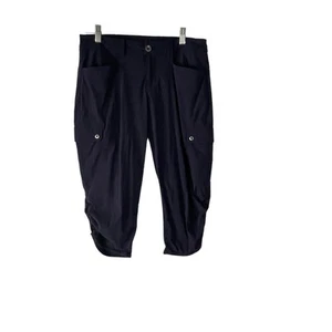 Eddie Bauer Women's Size 2P Cargo Navy Blue Capri Outdoor Pants - Picture 1 of 9