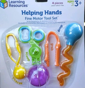 Learning Resources Helping Hands Fine Motor Tool Set Toy 4 Piece Ages 3+ New - Picture 1 of 2