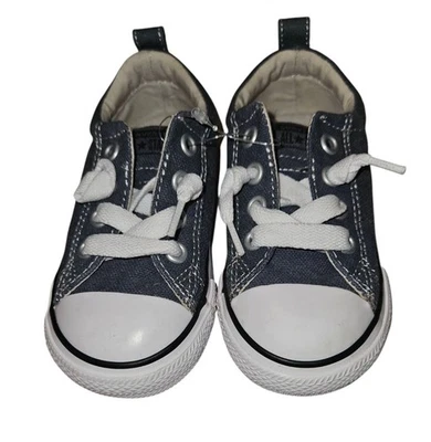 Zapatillas bajas Converse All Star unisex talla 8 bebé niño denim oscuro Foto 1 de 4