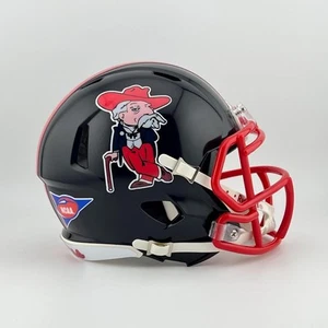 Mini casco de fútbol americano Ole Miss Rebels PERSONALIZADO azul marino - "Coronel Reb" - Imagen 1 de 3