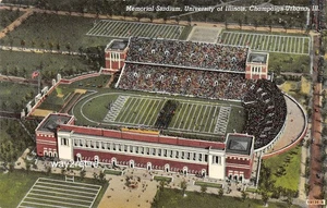 Postkarte TnT Champaign Urbana Memorial Stadium Luftaufnahme Illinois - Bild 1 von 2