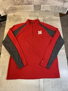 Nebraska Cornhuskers Colosseum Men’s Large Red 1/4 Zip Pullover Light Sweater - Bild 1 von 9