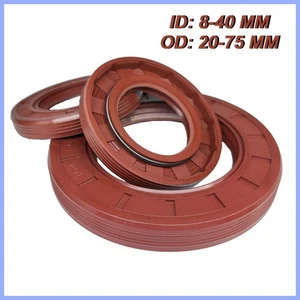TC Skeleton Oil Seal Ring Rotary Shaft Sealing FKM Double Lip Seals ID 8mm-40mm - Picture 1 of 8