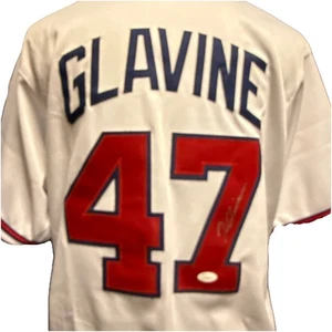 Tom Glavine Signed Autographed Atlanta Braves Custom Jersey JSA COA - Picture 1 of 4