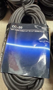 (1) Nuevo 20 pies 1/4 a 1/4 guitarra, teclado, instrumento, cable de audio estudio de escenario - Imagen 1 de 4