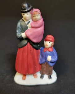 Christmas Valley Wonderful Holiday Village Go Along Figure Mother and Children - Picture 1 of 7