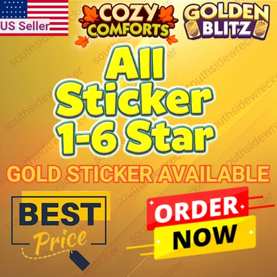 Gold sticker Available 🔥 Monopoly Stickers Go 1⭐-6⭐ CHEAPEST 🔥 SUPER FAST⚡24/7 - Image 1 of 3