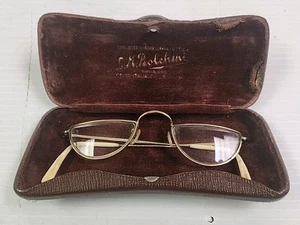 Lectores italianos vintage de medio marco de metal, gafas con estuche L.M. Rolchini - Imagen 1 de 10