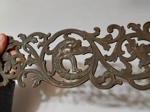 Antike Bronze viktorianische, gotische Wasserspeier, Drache, Schlange Architektur Plakette - Bild 1 von 3
