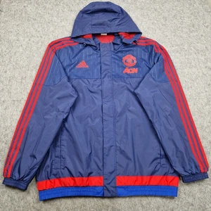 Manchester United Adidas Giacca Uomo Extra Large Blu Rosso Giacca a Vento Cappotto 2015 - Foto 1 di 10