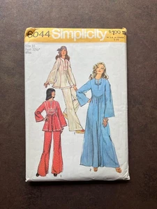 Vintage Pattern Simplicity 6044 Misses Caftan 2 Lengths / Pants Size 10 Uncut - Picture 1 of 2
