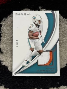 DE'VON ACHANE 2024 IMMACULATE PATCH FOOTBALL DOLPHINS /99 MIAMI DOLPHINS - Picture 1 of 2