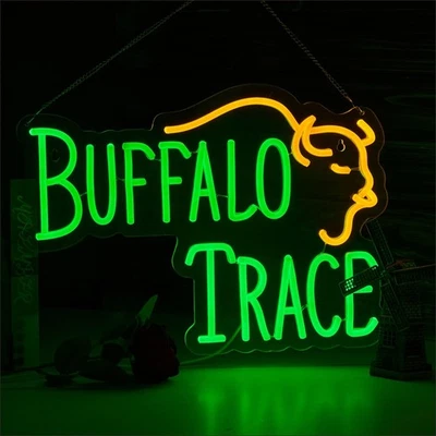 Whiskey Neon Sign for Bar Wall Decor, Buffalo Whiskey Light Up Bar Signs for Man - Image 1 of 4