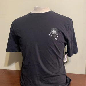 Travis Mathew All Day Rain Mens Medium Black Tee Shirt New Nwt - Picture 1 of 6