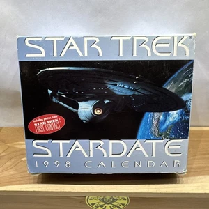 Star Trek Stardate 1998 calendar, opened with daily Star Trek Facts - Picture 1 of 10