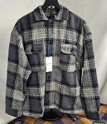 Sobrecamisa para hombre Jack & Jones Roxbury Boucle talla mediana gris Foto 1 de 4