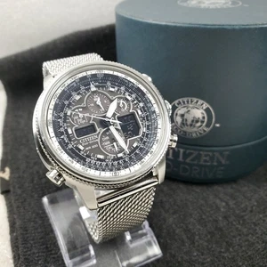 CITIZEN NAVIHAWK ECO-DRIVE U680-S092876 UTC ANA-DIGI PERPETUAL CALENDAR WATCH  - Picture 1 of 10