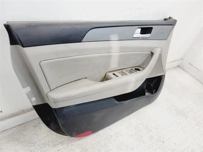 2015-2017 Hyundai Sonata Front Driver Door Trim Panel w/o Hybrid - Grey *Dirty* - Image 1 of 4