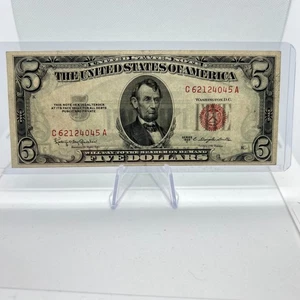 Old Design $5 Dollar Bill Series 1953C (62124045) Old US Paper Currency - Picture 1 of 2
