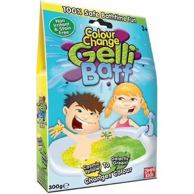 Gelli Baff Color Change Yellow Green Turn Water Into Goo Jelly Bath Kids 100914 - Image 1 of 4