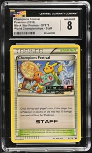 Pokemon Champions Festival XY176 2016 World Championships STAFF CGC 8 - Picture 1 of 2