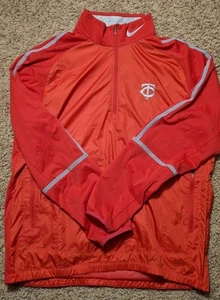 Nike Golf 1/4 Zip Langarm Pullover Performance Stretch Rot Herren Zwillinge L - Bild 1 von 15