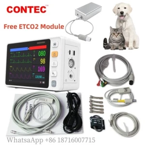 ETCO2 Veterinär-Patientenmonitor Kapnograph Vitalparameter CO2 6 Parameter - Picture 1 of 15