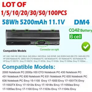 🧡LOT OF DM4 Battery For HP Pavilion CQ42 MU06 MU09 G4 G6 G7 G62 CQ56 593553-001 - Picture 1 of 23