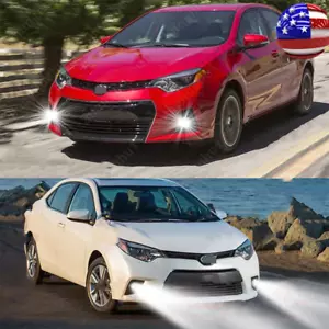For Toyota Corolla 2009-2016 2PC 6000K White LED Fog Light Lamp Bulbs Kit 3200LM - Foto 1 di 12
