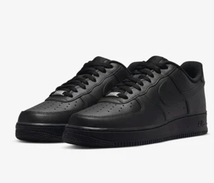 Nike Air Force 1 Low '07 Black shoes Lot trainer Sneaker sport gym shoe UK7-10 - Picture 1 of 6