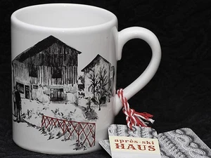 ANGEL DES MONTAGNES APRES-SKI HOUSE Glazed Ceramic Tubular Mug #2  - Picture 1 of 4